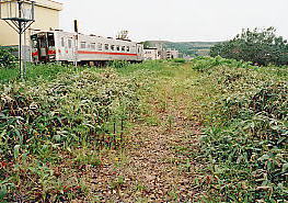 稚内市内に残る天北線廃線跡